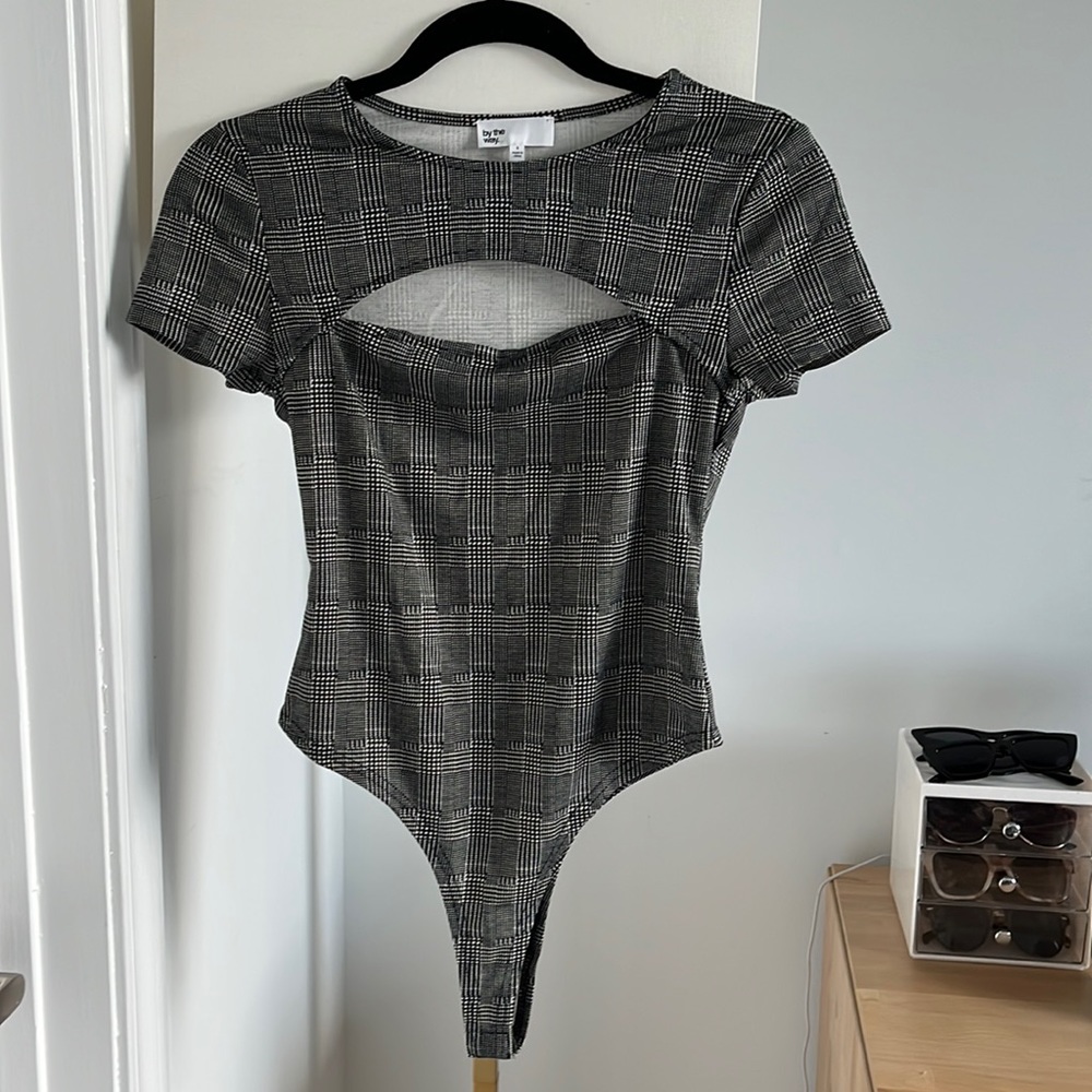 Gingham checkered bodysuit from Revolve